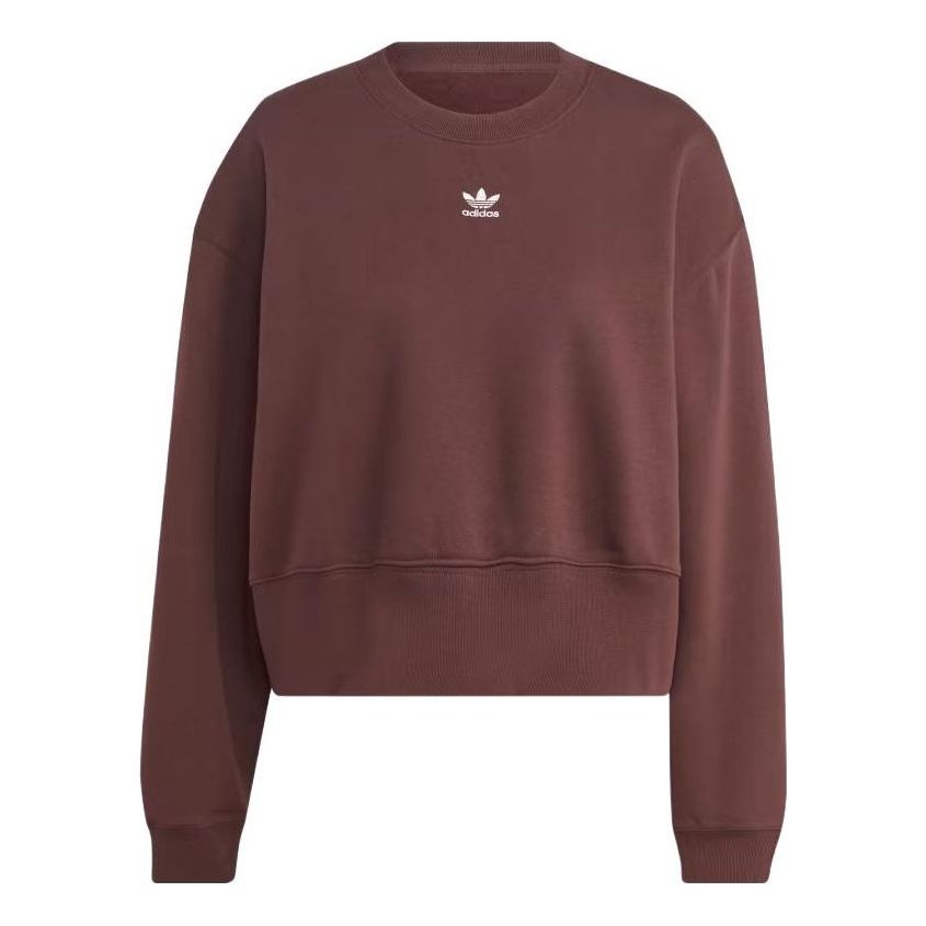 (WMNS) adidas Adicolor Essentials Crew Sweatshirt 'Brown' IJ9774