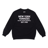 MLB New York Yankees Printing Logo Sports Long-Sleeve Fleece Unisex Black 31MT21011-50L