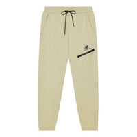 New Balance Logo Print Sweatpants Asia Sizing 'Beige Black' AMP13356-BEI