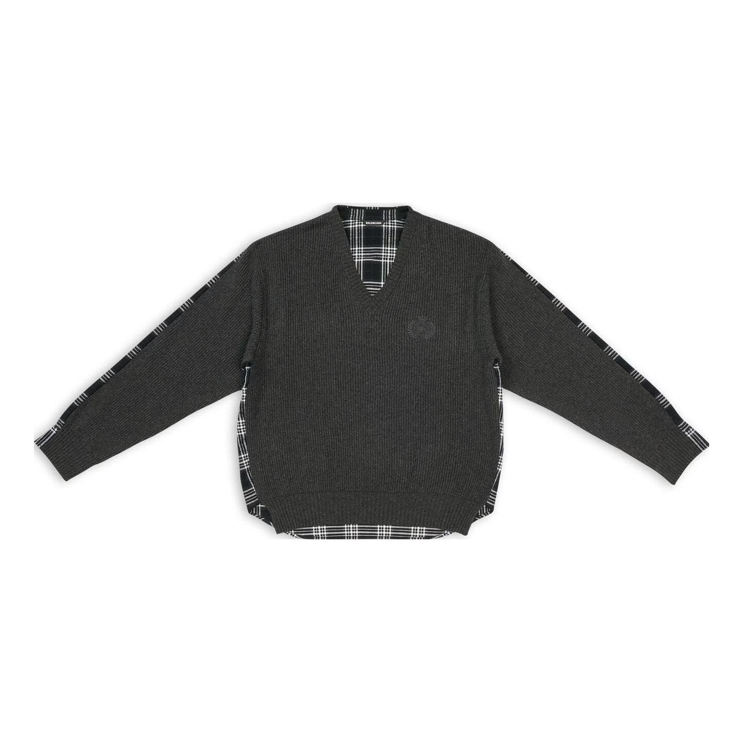 Balenciaga Hybrid V-Neck Shirt 'Anthracite Black White' 704271T41301163