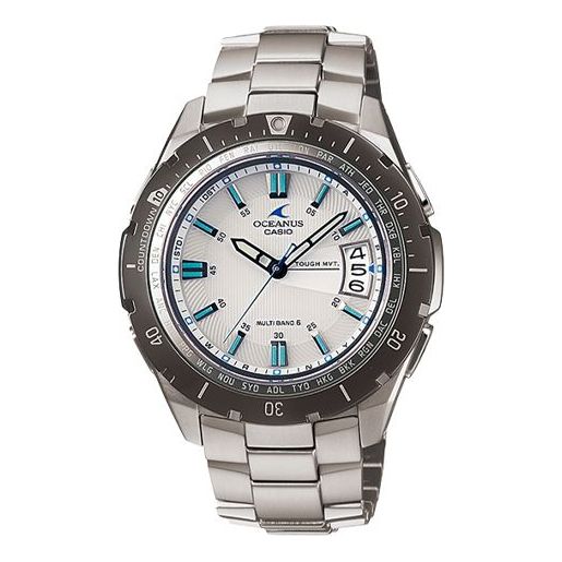 CASIO OCEANUSSeries Men ses OCW-P100TD-7A Silver Sports Mens White Analog OCW-P100TD-7AQ