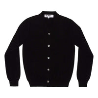 COMME des GARCONS PLAY FW25 x Invader Double Pixel Heart Cardigan 'Black' AZ-N088-051-1