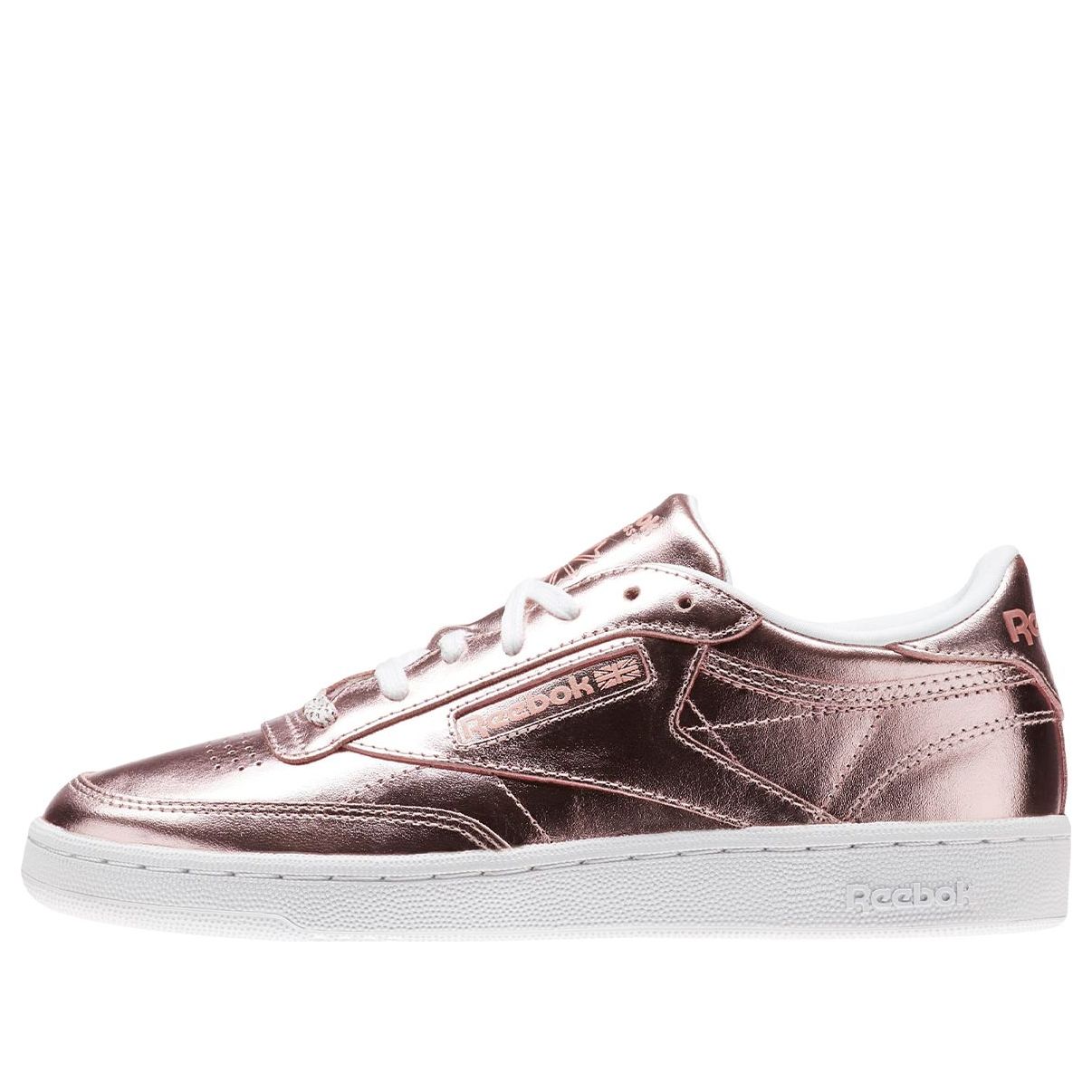 (WMNS) Reebok Tenis Club C 85 S Shine Gold/Pink CN0512