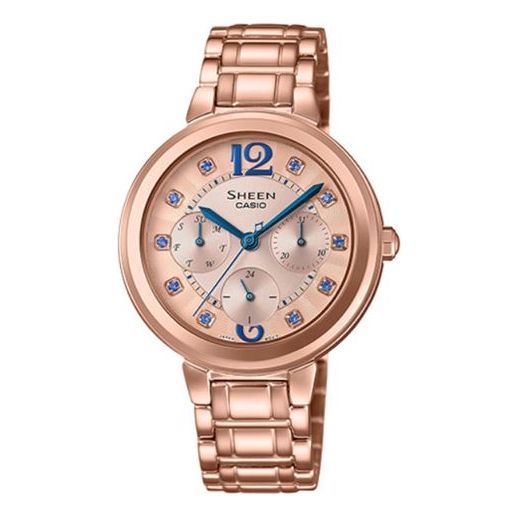 CASIO Female SHEEN Japan / South Korea Fashion Rose Gold Analog SHE-3048PG-7B