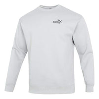 PUMA Small Logo Relaxed Crew Logo Sweater 'Grey' 673605-19