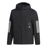 adidas Sports Woven hooded Logo Jacket Black ED1900