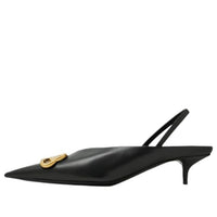 (WMNS) Balenciaga BB Square Knife Slingback pumps 'Black' 691740WAWNC1088