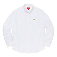 Supreme FW19 Week 1 Flannel Oxford Shirt 'White' SUP-FW19-147