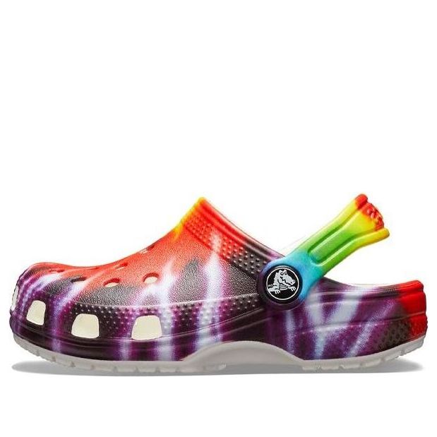 (GS) Crocs Classic Tie Dye Graphic Clogs 'Purple Red' 205451-90H