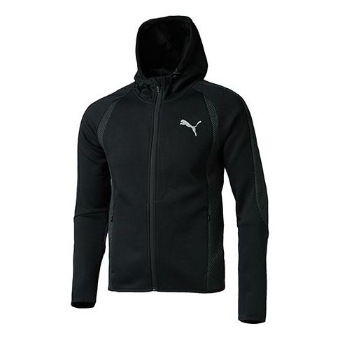 PUMA Splicing hooded Knit Jacket Black 594608-01