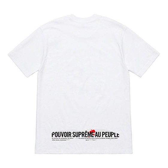 Supreme SS19 Headline Tee White Slogan Logo Short Sleeve Unisex SUP-SS19-762