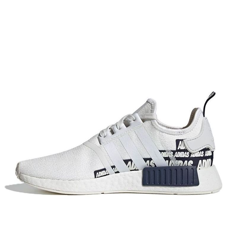 adidas NMD_R1 'Wordmark Heel Stripe - Crystal White Navy' FX6795