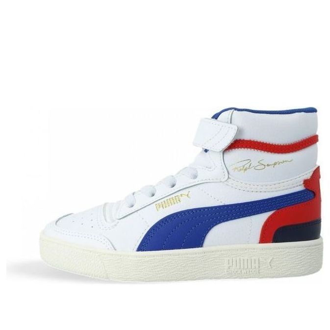 (PS) PUMA Ralph Sampson Mid V Ps Sneakers White/Blue/Red 370927-02