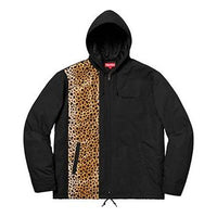 Supreme SS19 Cheetah Hooded Station Jacket Black SUP-SS19-617