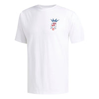 adidas originals Wehaultee Skateboard Printing Sports Round Neck Short Sleeve White EC7294
