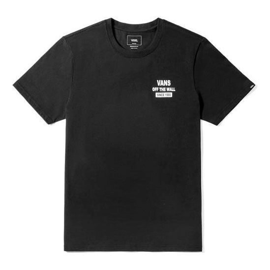 Vans Unisex Logo Printing Round-neck Tee Black VN0A3ZNABLK