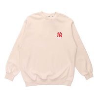 MLB New York Yankees Long-Sleeve Logo Printing Pullover Fleece Unisex White 31MT04941-50I
