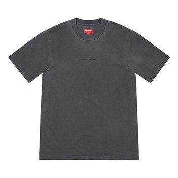 Supreme SS19 Overdyed Tee Washed Distress Short Sleeve Unisex Gray SUP-SS19-859