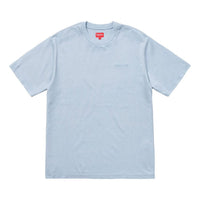 Supreme SS18 Overdyed Tee Light Blue Logo Tee SUP-SS18-167