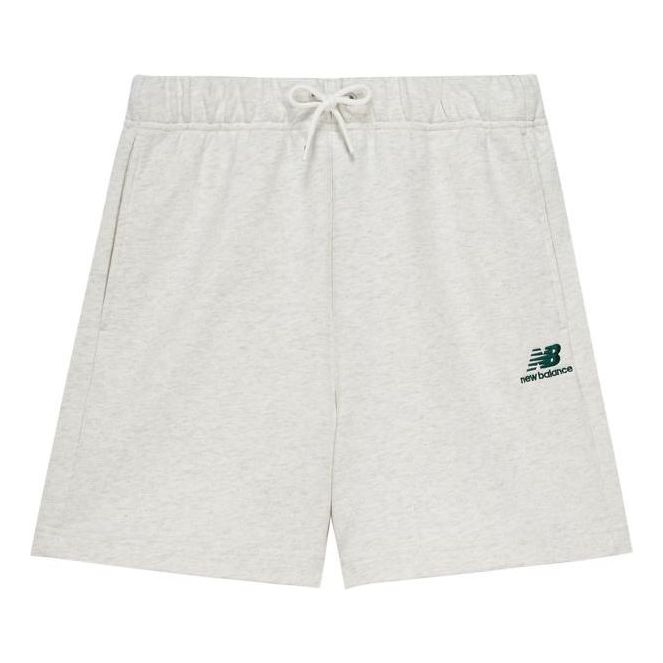 New Balance Logo Cotton Shorts Asia Sizing 'White Green' 5VD24213-OA