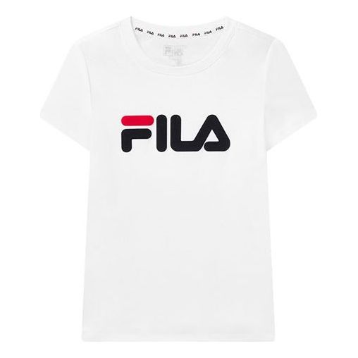 (WMNS) FILA Logo Printing Round-neck Tee 'White' F51W048104F-WT
