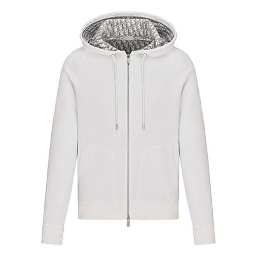 Men's DIOR FW21 Knit hooded Sports White 113M221AT225-C088