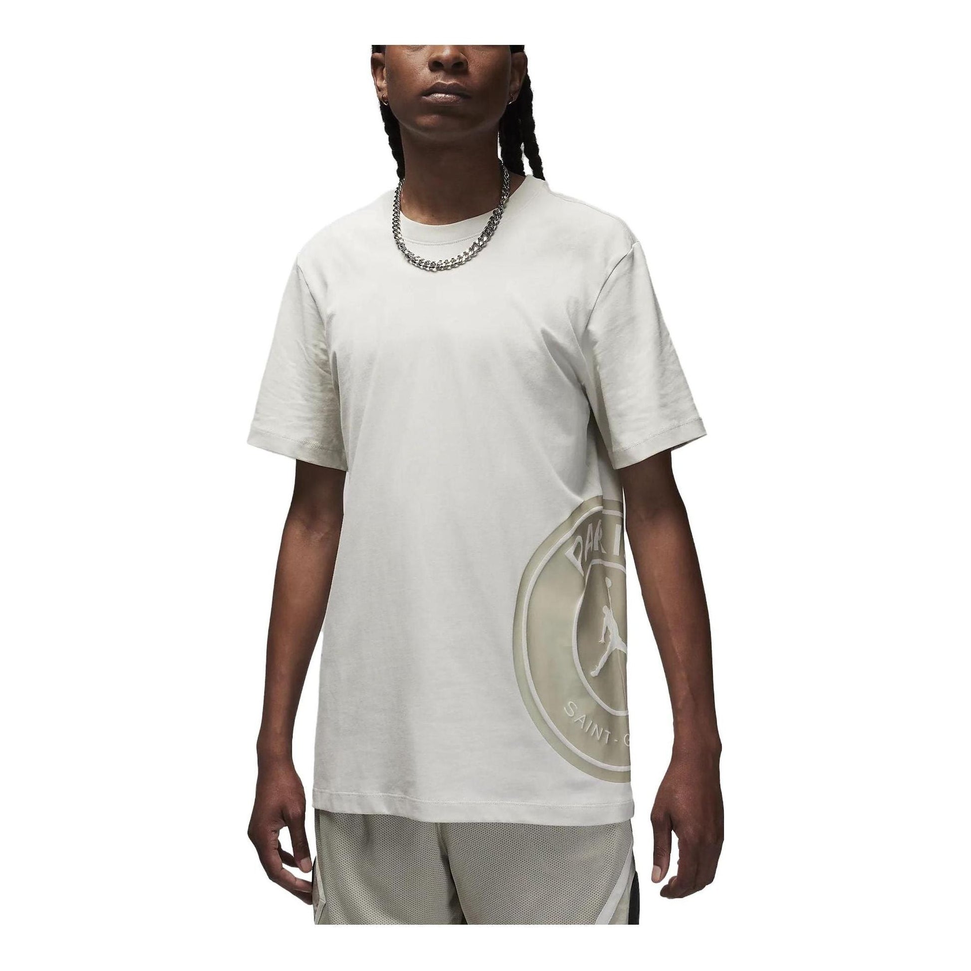 Air Jordan x Paris Saint-Germain Logo T-Shirt 'Light Bone' DZ2917-072