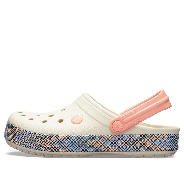 (GS) Crocs Crocband Gallery Clogs 'White Pink' 205166-1AS