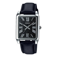 Men's CASIO quartz Leather Strap Black 30mm Analog Mens MTP-TW101L-1A