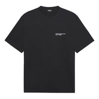 Men's Balenciaga SS21 Embroidered Logo Short Sleeve Black 641675TKV861070