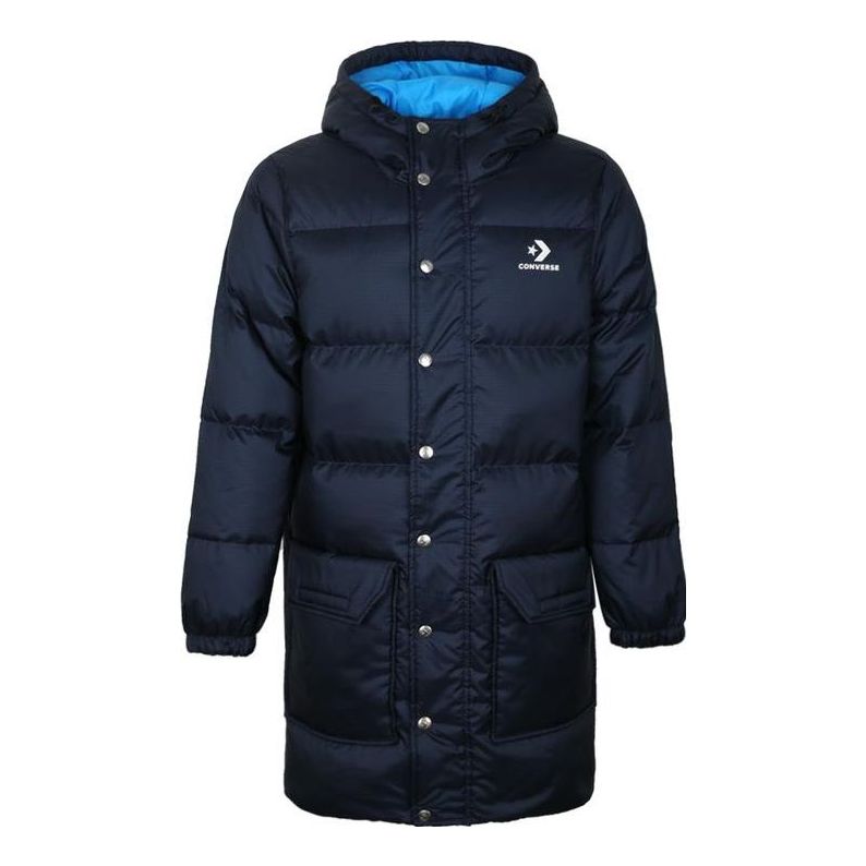 Converse Long Down Puffer Jacket Asia Sizing 'Navy Blue' 10006882-A02