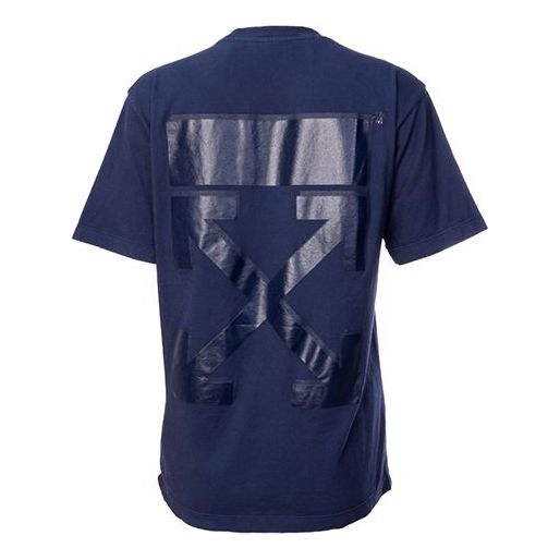 (WMNS) Off-White Back Arrow Printing Short Sleeve Ordinary Version Blue OWAA049E19F290963232