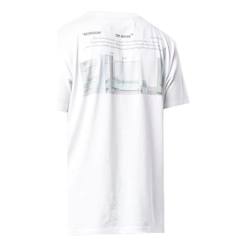 Off-White Chest logo Back Printing Short Sleeve Ordinary Version White OMAA027F181851450188