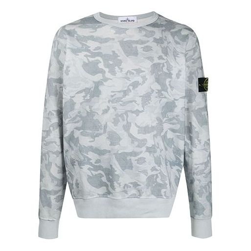 STONE ISLAND Camouflage Printing Pullover Gray White MO7215605E4