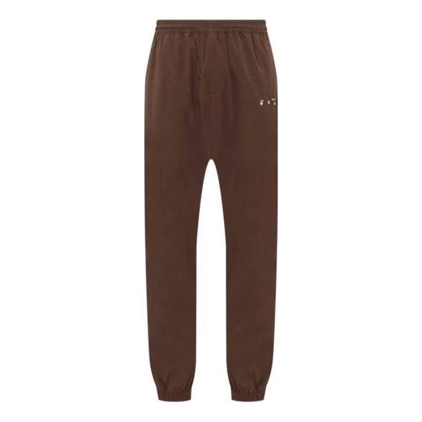 Men's Off-White Solid Color Casual Joggers/Pants/Trousers OMCA226S22FAB0016401
