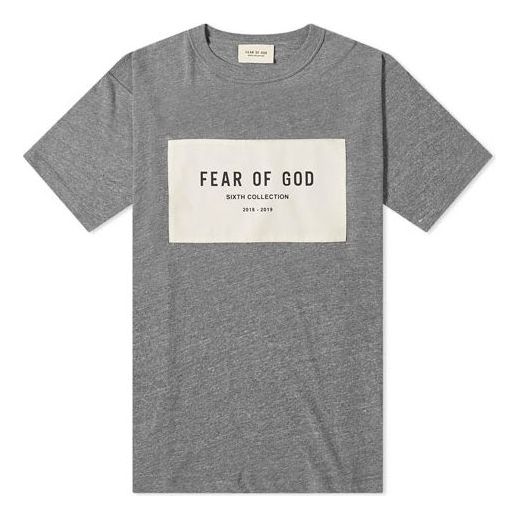 Fear of God Patch Alphabet Logo Unisex Gray FOG-FW19-62