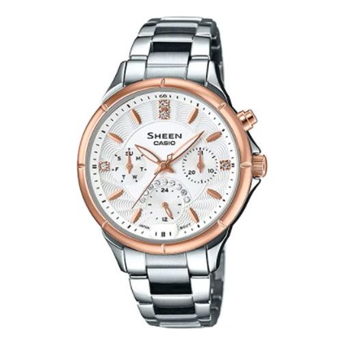 CASIO SHEENSerieses es Silver White Analog SHE-3047SG-7A