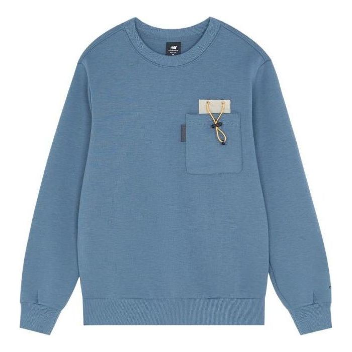 New Balance Lifestyle Sweatshirt Asia Sizing 'Blue' AMT13388-STL