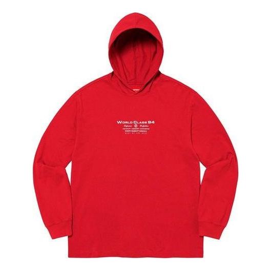 Supreme Best Of The Best Hooded L/S Top 'Red White' SUP-FW20-323