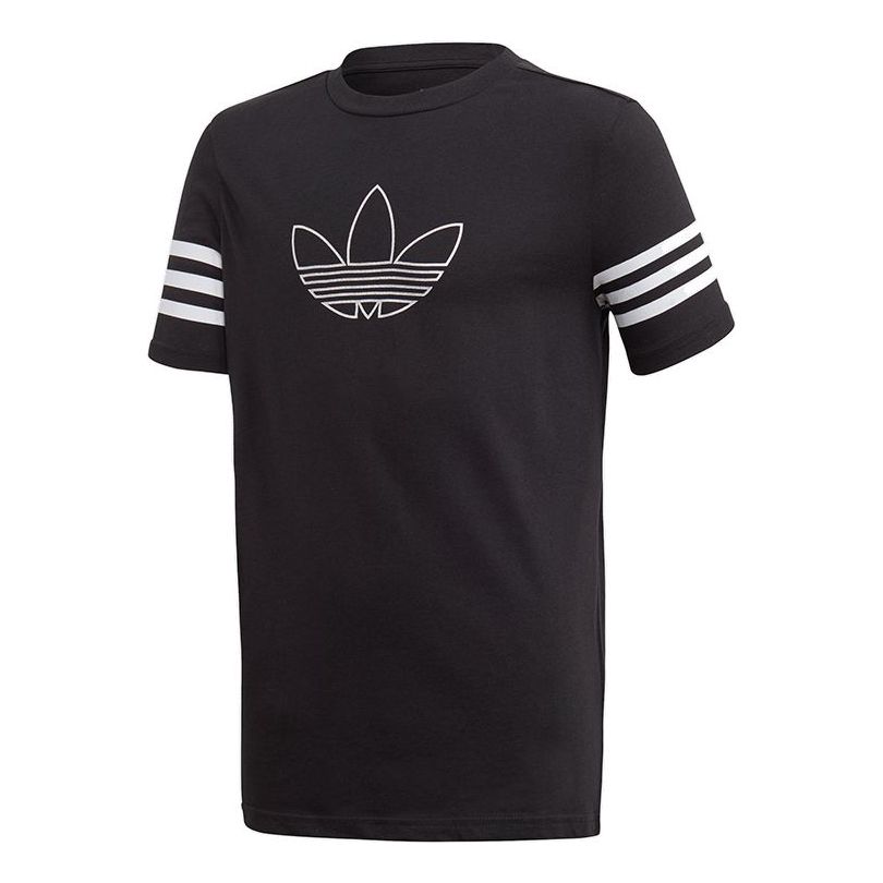 (PS) adidas originals OUTLINE TEE Sports Short Sleeve Big Boys Black FM4467
