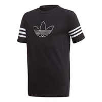 (PS) adidas originals OUTLINE TEE Sports Short Sleeve Big Boys Black FM4467