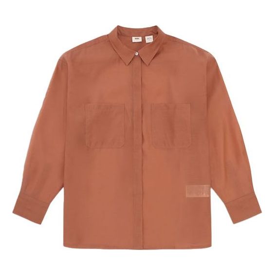 Levis Lapel Long-Sleeved Shirt Orange 28934-0004