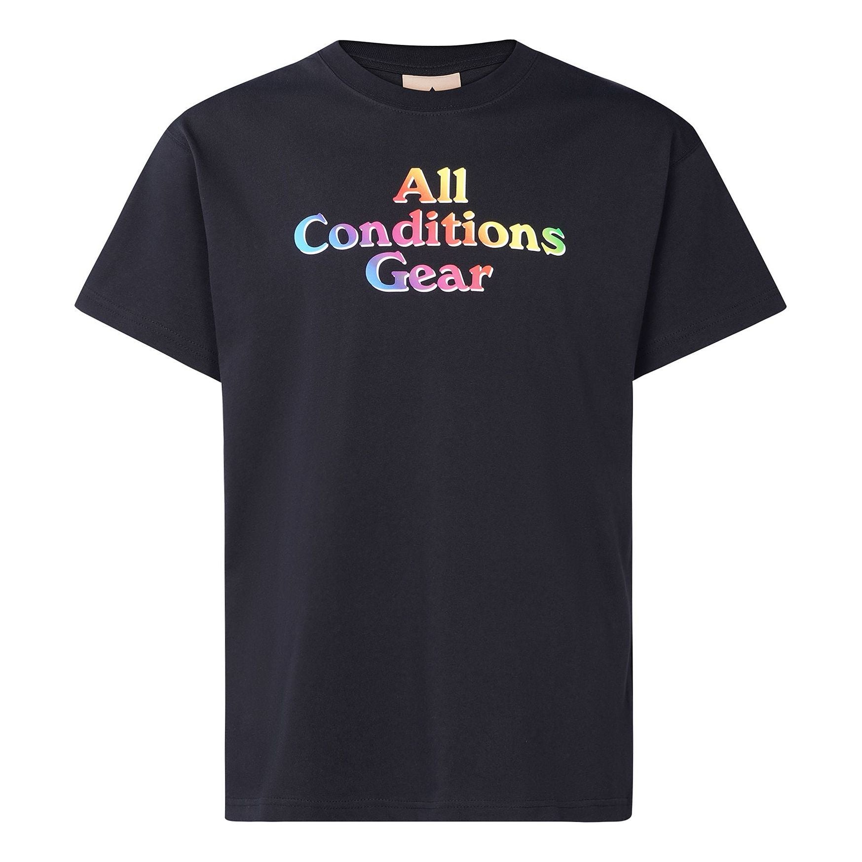 Nike ACG Gradient Multi-Color Alphabet Printing Short Sleeve Black CV7548-010