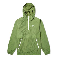 Nike Retro Woven Anorak Hooded Jacket For Men Green AR2212-326
