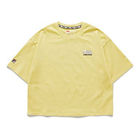 (WMNS) Fila Alphabet Printing Minimalistic Short Sleeve Yellow T11W026101F-YE