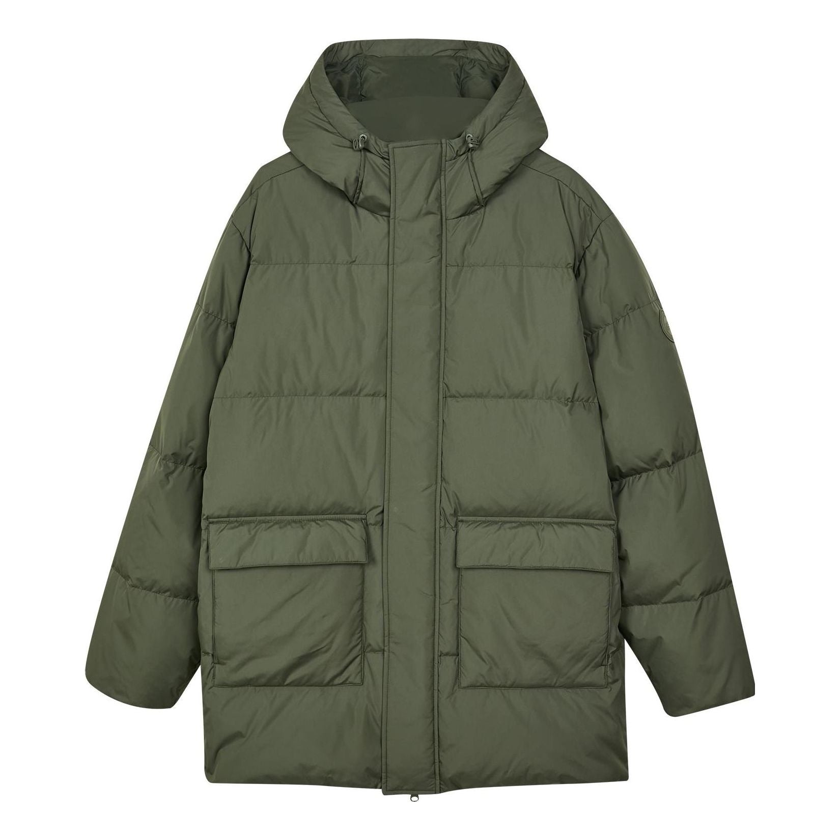 Skechers Casual Long Down Jacket 'Olive Green' L423M091-01DN