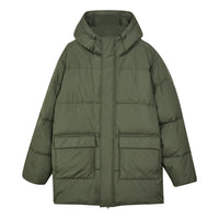 Skechers Casual Long Down Jacket 'Olive Green' L423M091-01DN