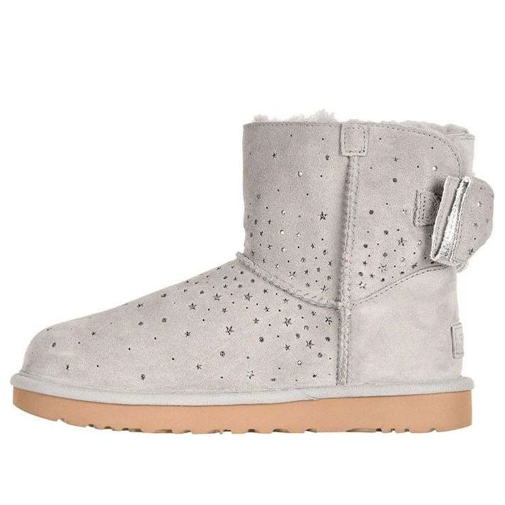 (WMNS) UGG Classic Mini Stargirl Bow Port 'Grey' 1098475-SEAL