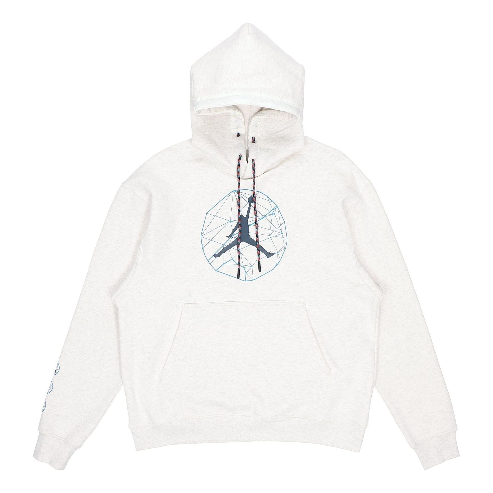 Men's Air Jordan Casual Sports Hooded Lacing Pullover Autumn White DC9728-141