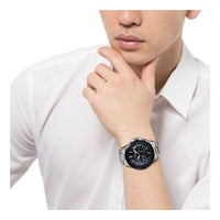 CASIO Stainless Steel Strap Mens SilverBlack Analog OCW-G1000DB-1A2021
